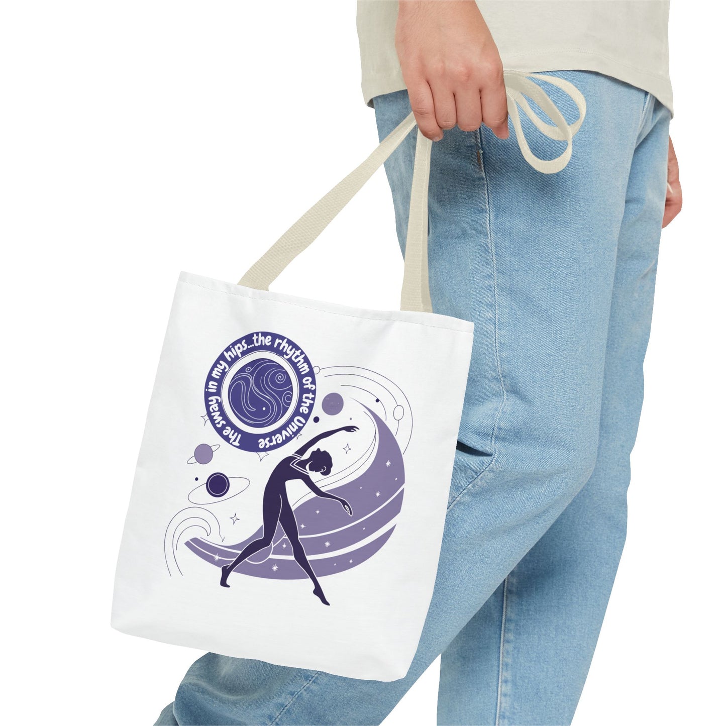 Cosmic Dance Tote Bag – Inspirational Art for Yoga Lovers