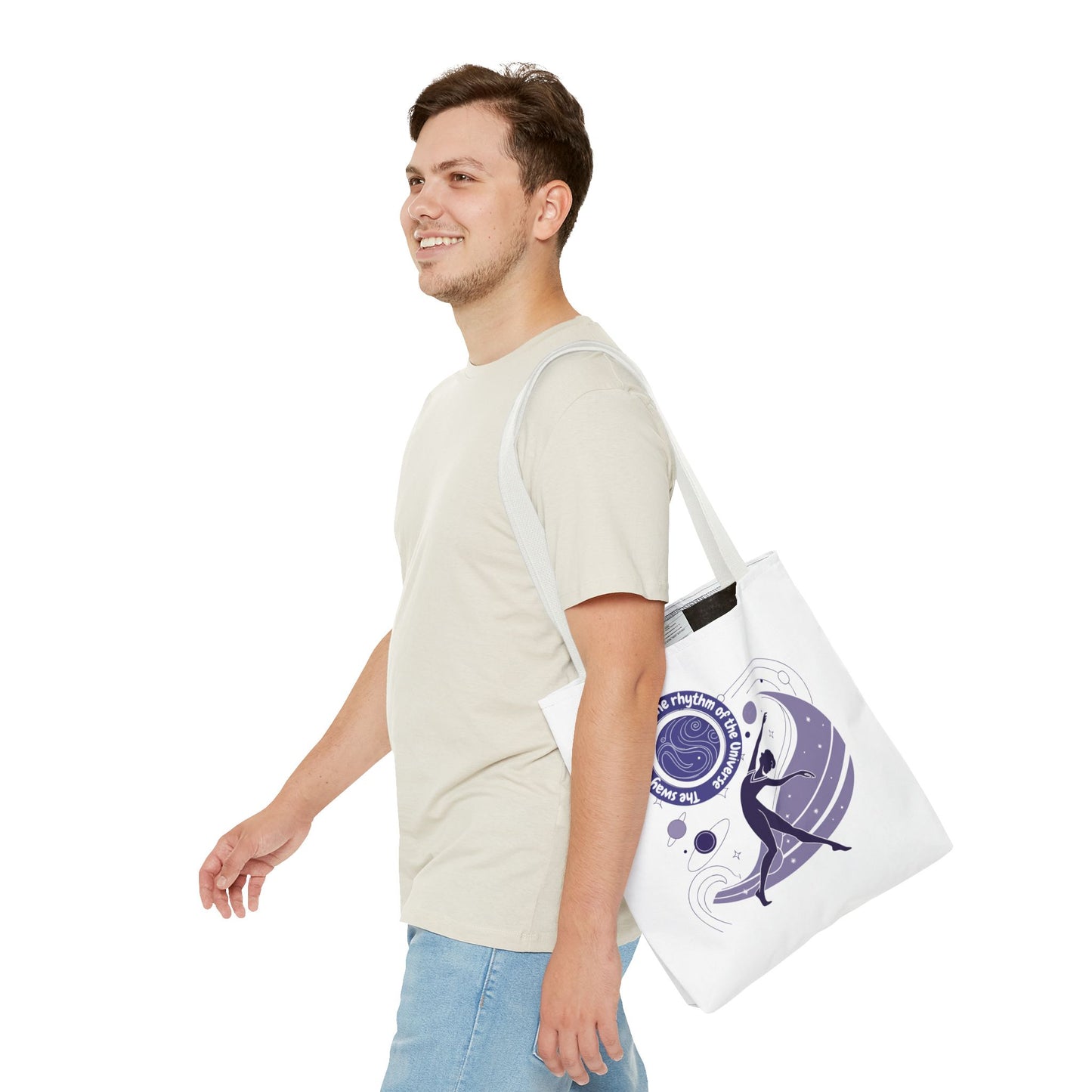 Cosmic Dance Tote Bag – Inspirational Art for Yoga Lovers