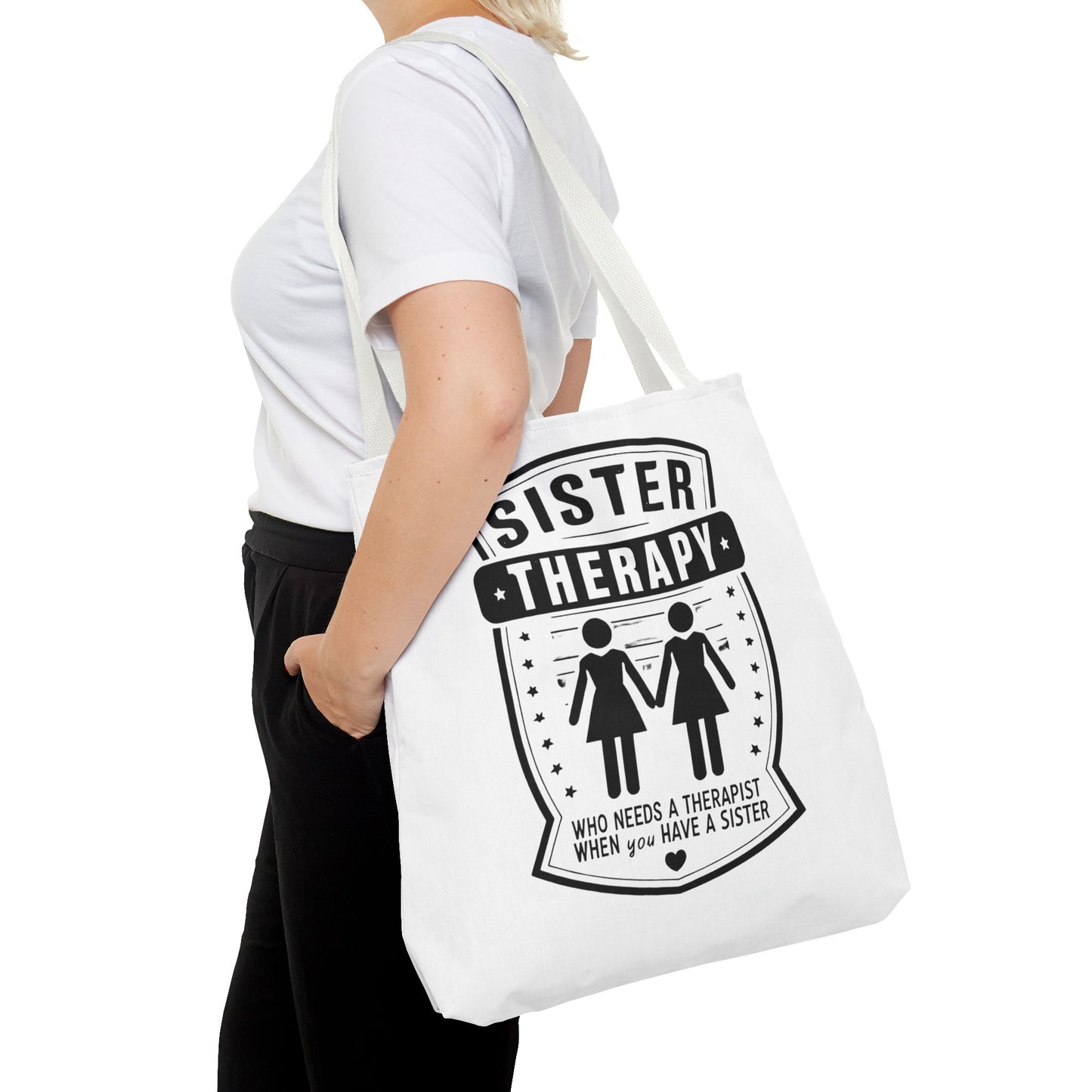 Sister Therapy Tote Bag - Perfect Gift for Siblings & Self-Care