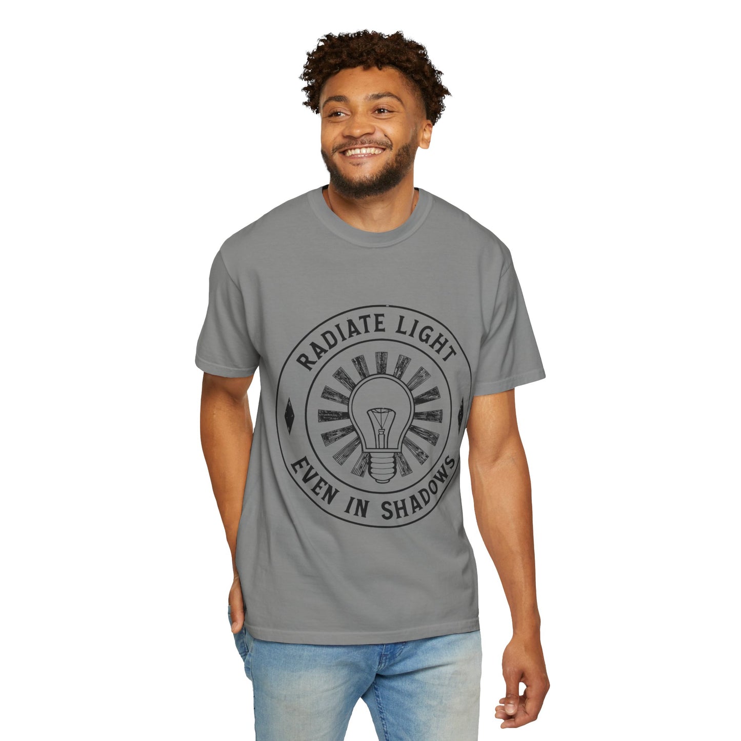 Radiate Light Unisex Garment-Dyed T-Shirt - Inspirational Graphic Tee