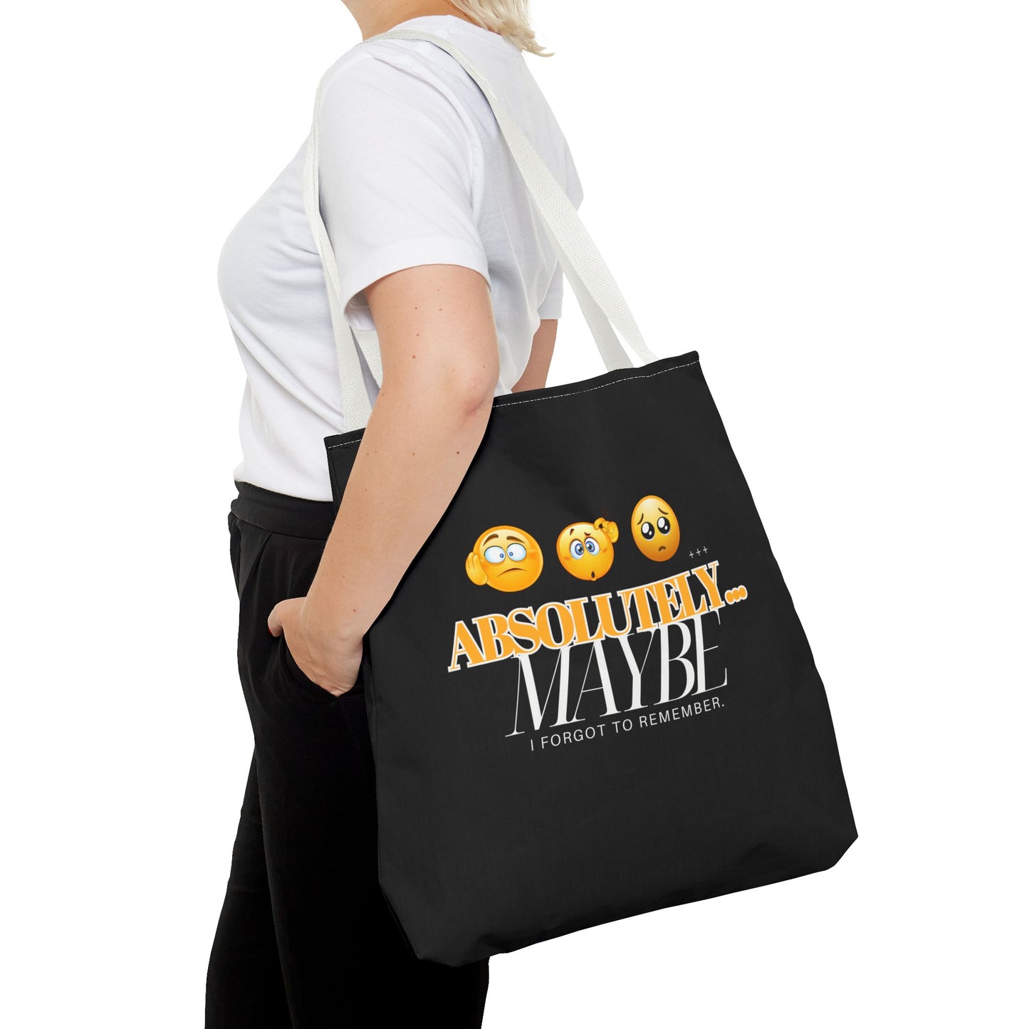 Funny Emoji Tote Bag - 'Absolutely Maybe' - Perfect for Everyday Use & Gifts