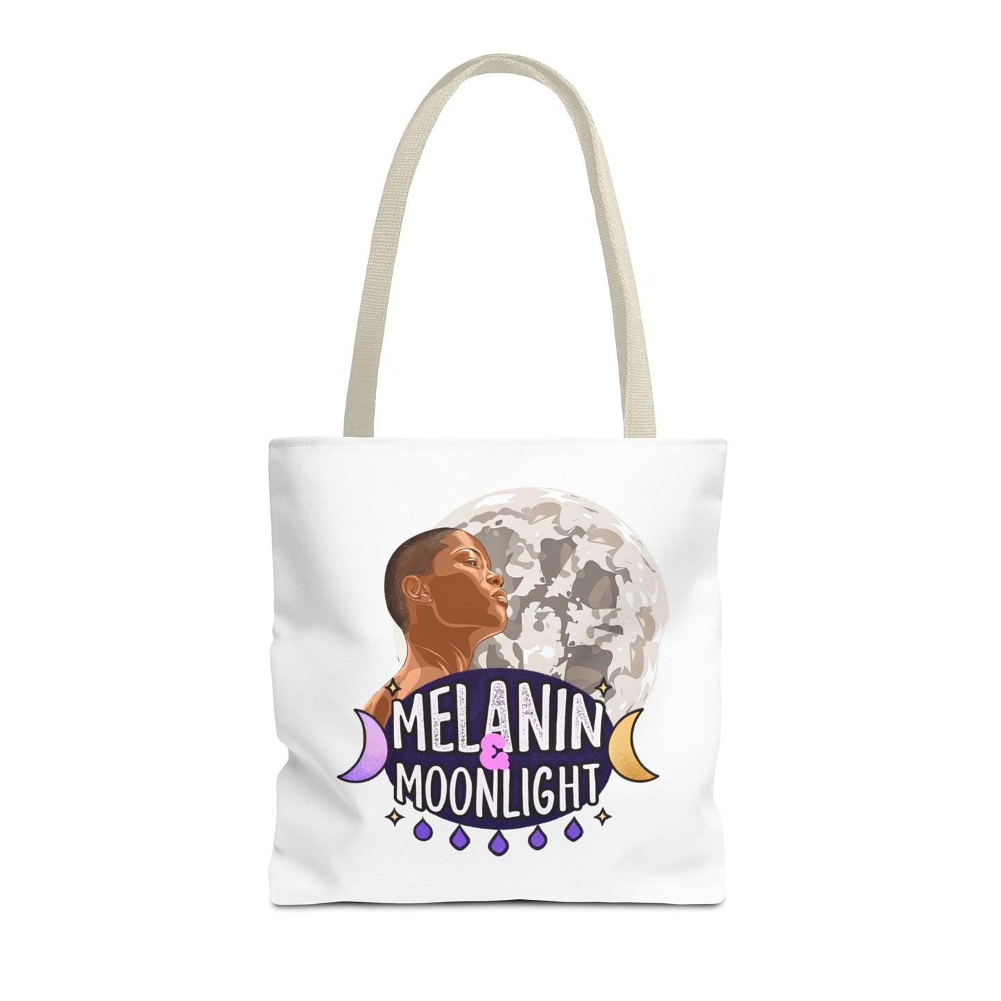 Melanin & Moonlight Inspirational Tote Bag – Perfect for Everyday Use and Celebrations