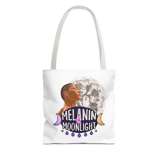 Melanin & Moonlight Inspirational Tote Bag – Perfect for Everyday Use and Celebrations