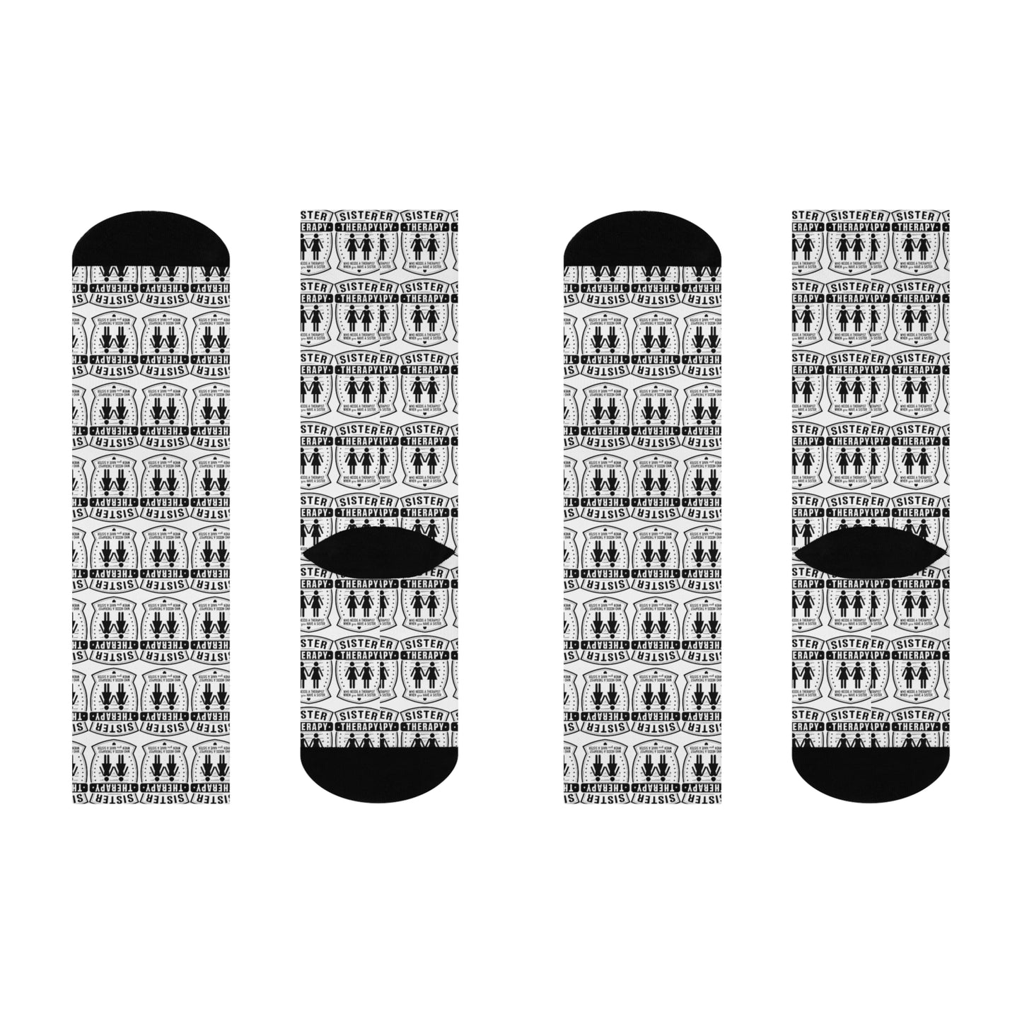 Sister Support Crew Socks - Comfortable Cushioned Design for Sibling Love