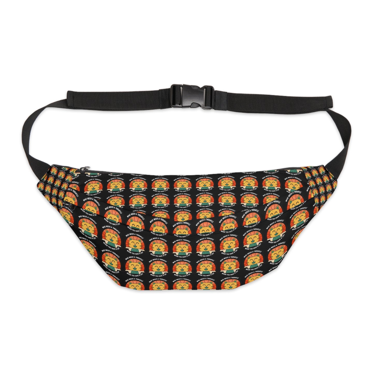 Large Fanny Pack with Colorful Lion Design - Perfect for Festivals and Everyday Adventures