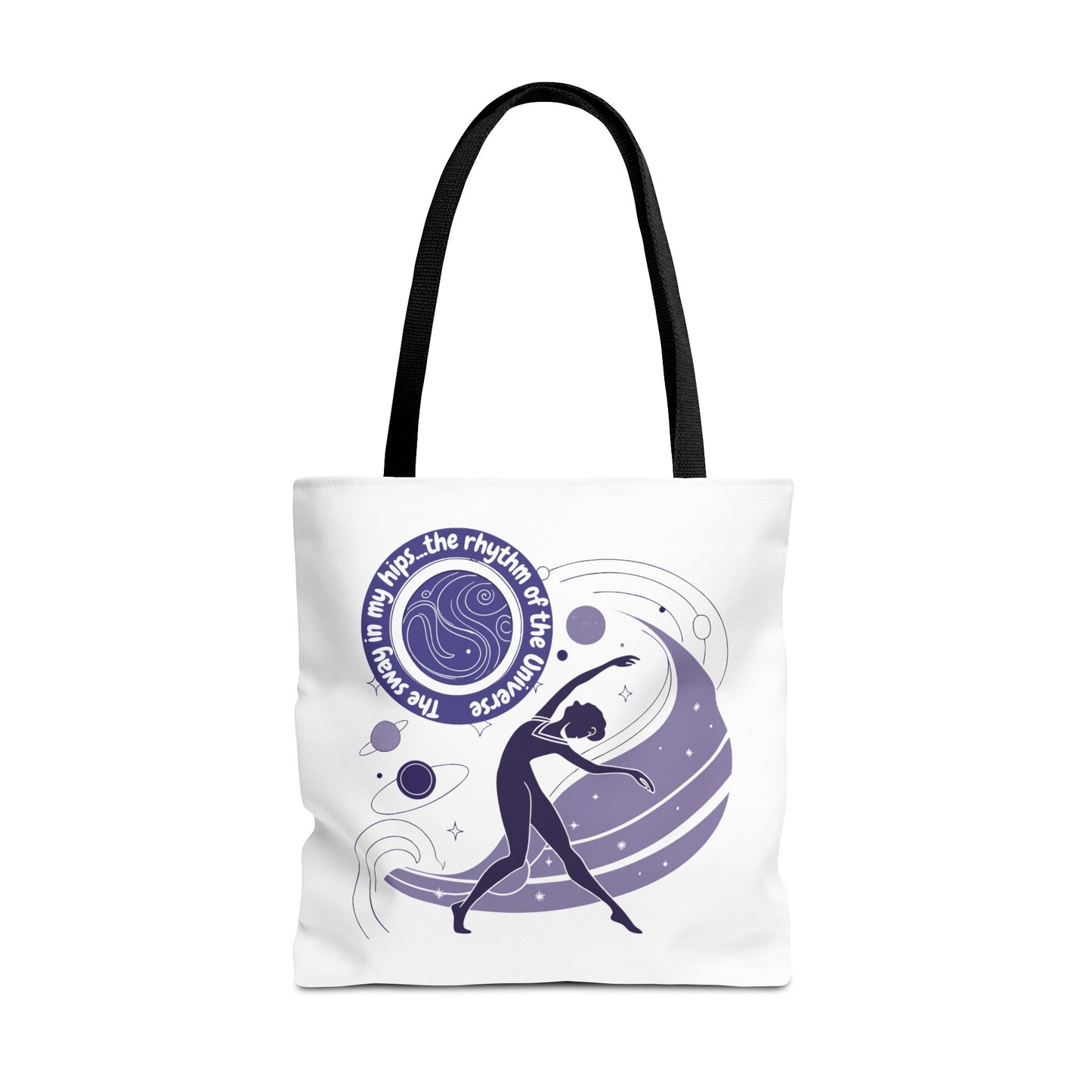 Inspirational Dance Tote Bag - "I Am Flow, The Rhythm of the Universe"