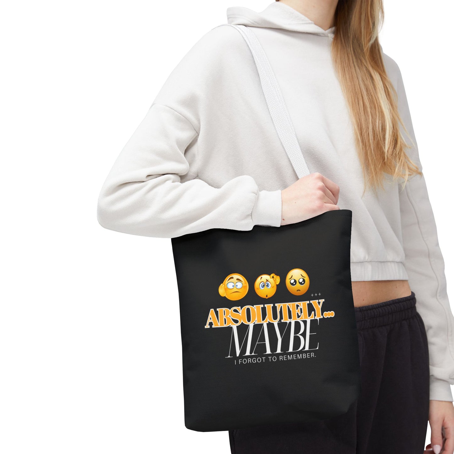 Funny Emoji Tote Bag - 'Absolutely Maybe' - Perfect for Everyday Use & Gifts