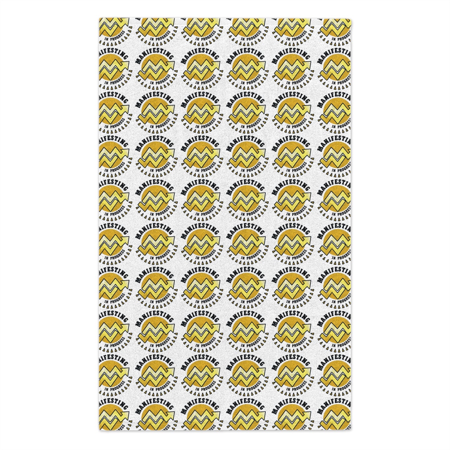 Cheerful Rally Towel for Sports Fans - 11x18, Fun Design & Bright Colors