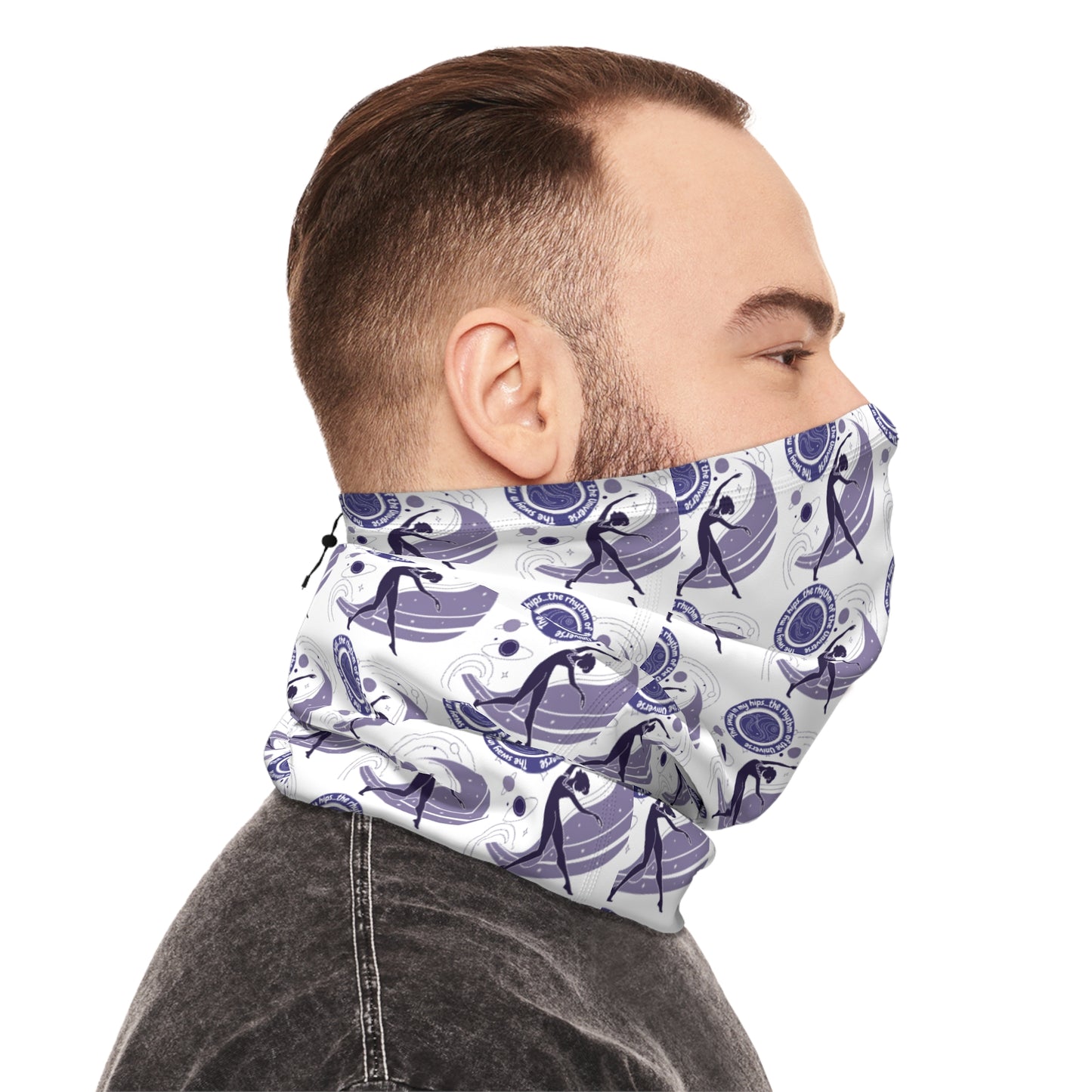 Stylish Winter Neck Gaiter with Drawstring - Perfect for Skiing and Outdoor Activities