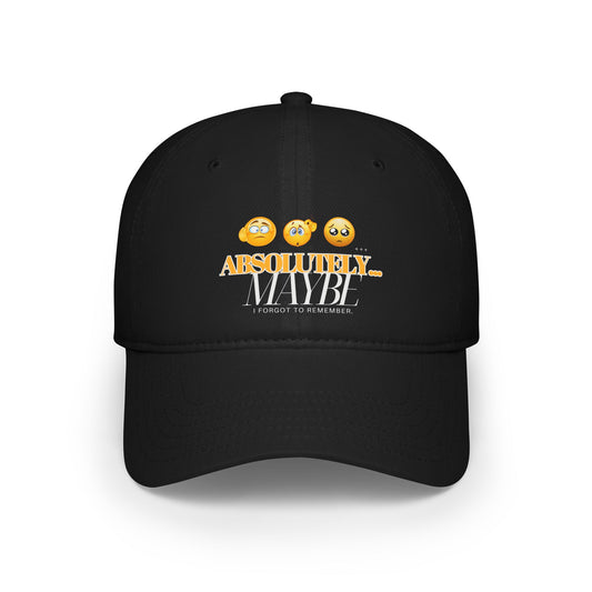 Red Low Profile Baseball Cap | Absolutely Maybe Emojis Cap
