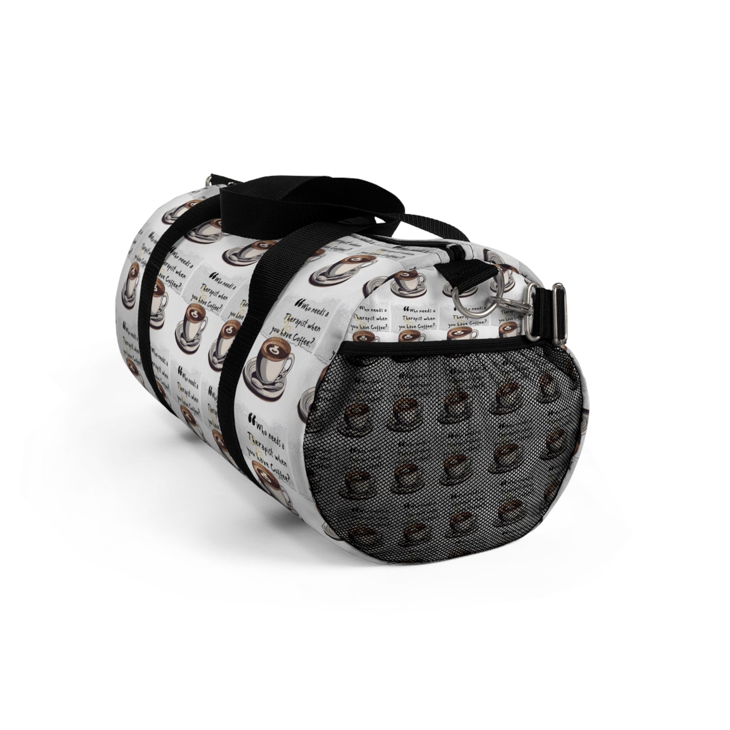 Coffee Lover's Duffel Bag - Perfect for Travel & Gym with Fun Quote