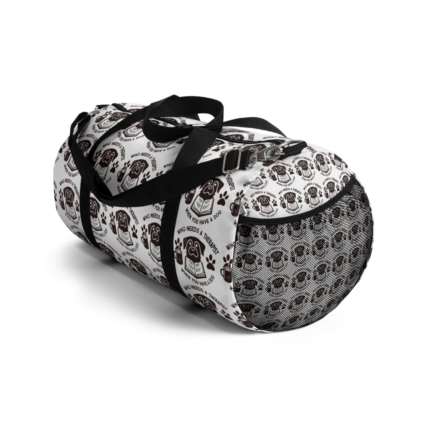 Funny Dog Lover Duffel Bag - 'Who Needs a Therapist?' Design