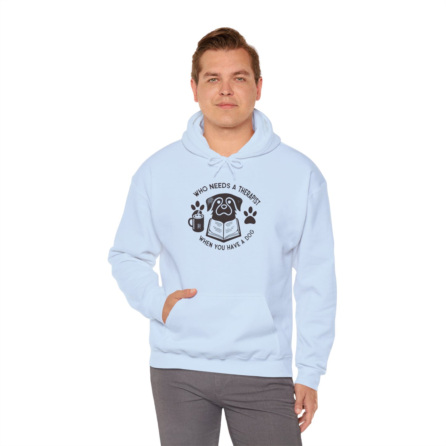 Who Needs a Therapist? Dog Lover Hoodie - Unisex Heavy Blend Sweatshirt