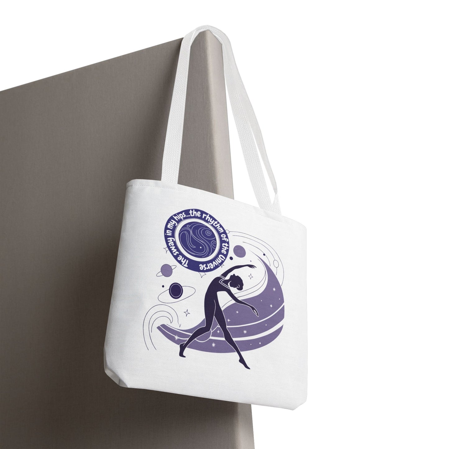 Cosmic Dance Tote Bag – Inspirational Art for Yoga Lovers