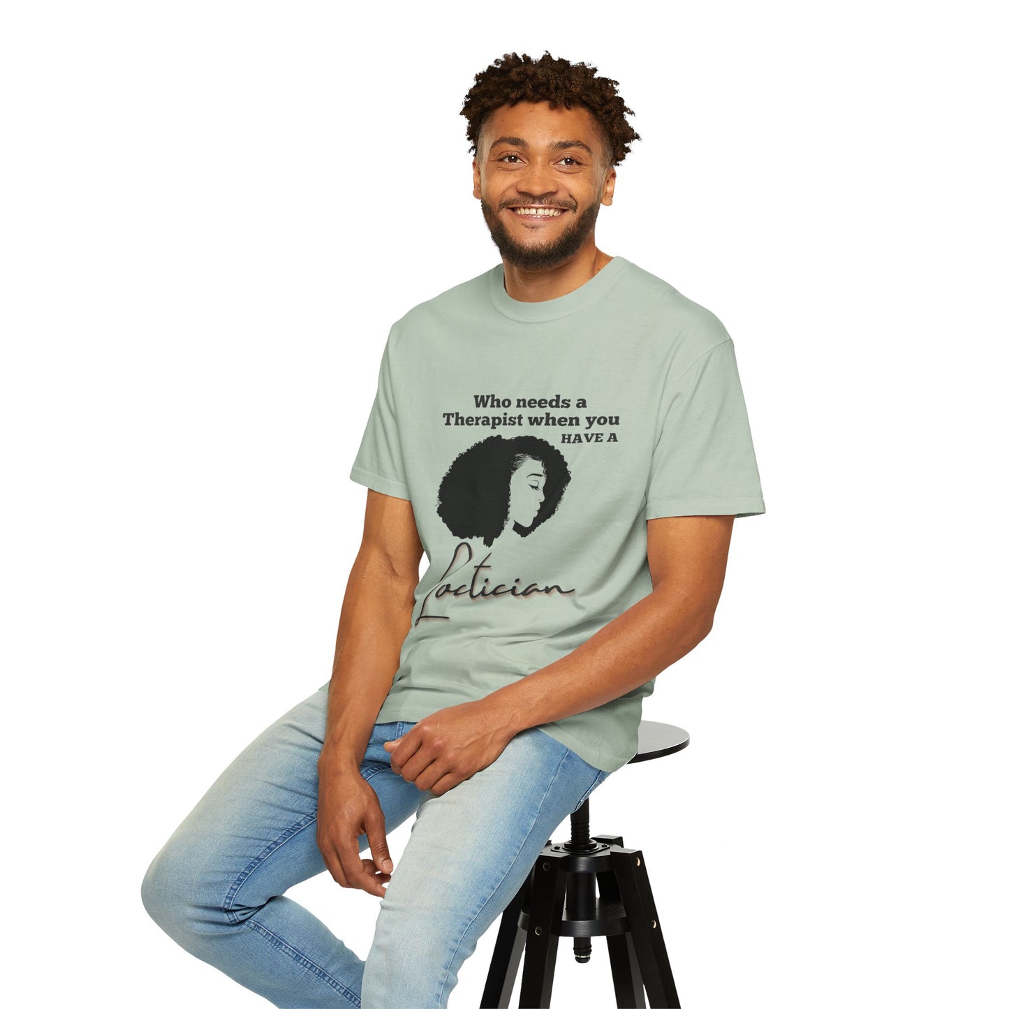 Who Needs a Therapist? Unisex Garment-Dyed T-Shirt - Perfect for Estheticians and Skincare Lovers