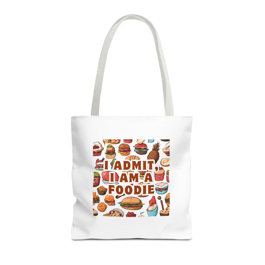 Foodie Tote Bag - 'I Admit I Am A Foodie' Canvas Bag for Food Lovers and Chefs