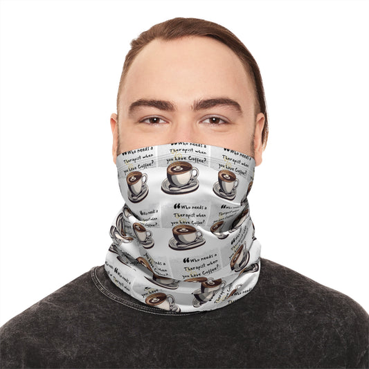 Cozy Winter Neck Gaiter with Coffee Design - Perfect for Cold Days & Gifts