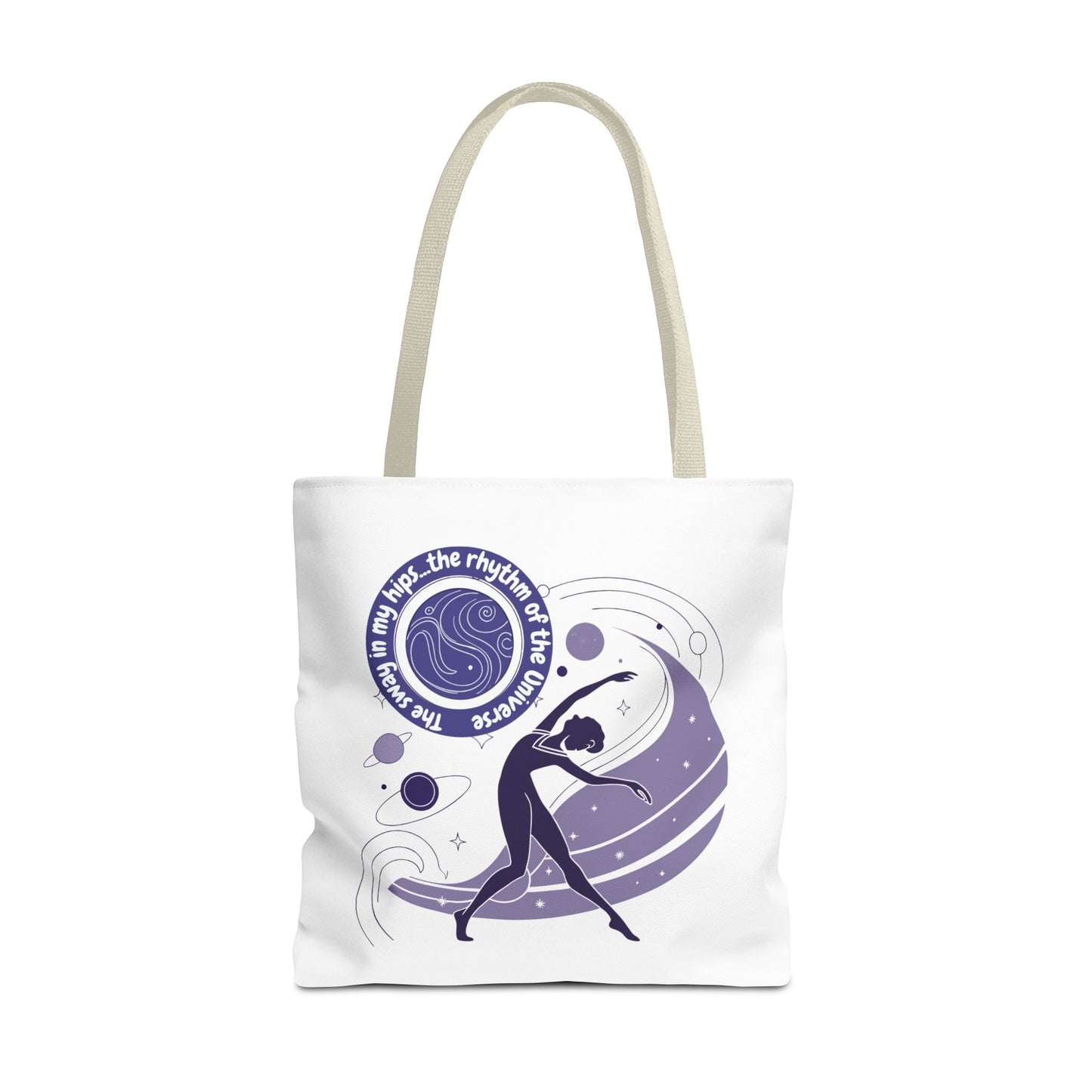 Cosmic Dance Tote Bag – Inspirational Art for Yoga Lovers