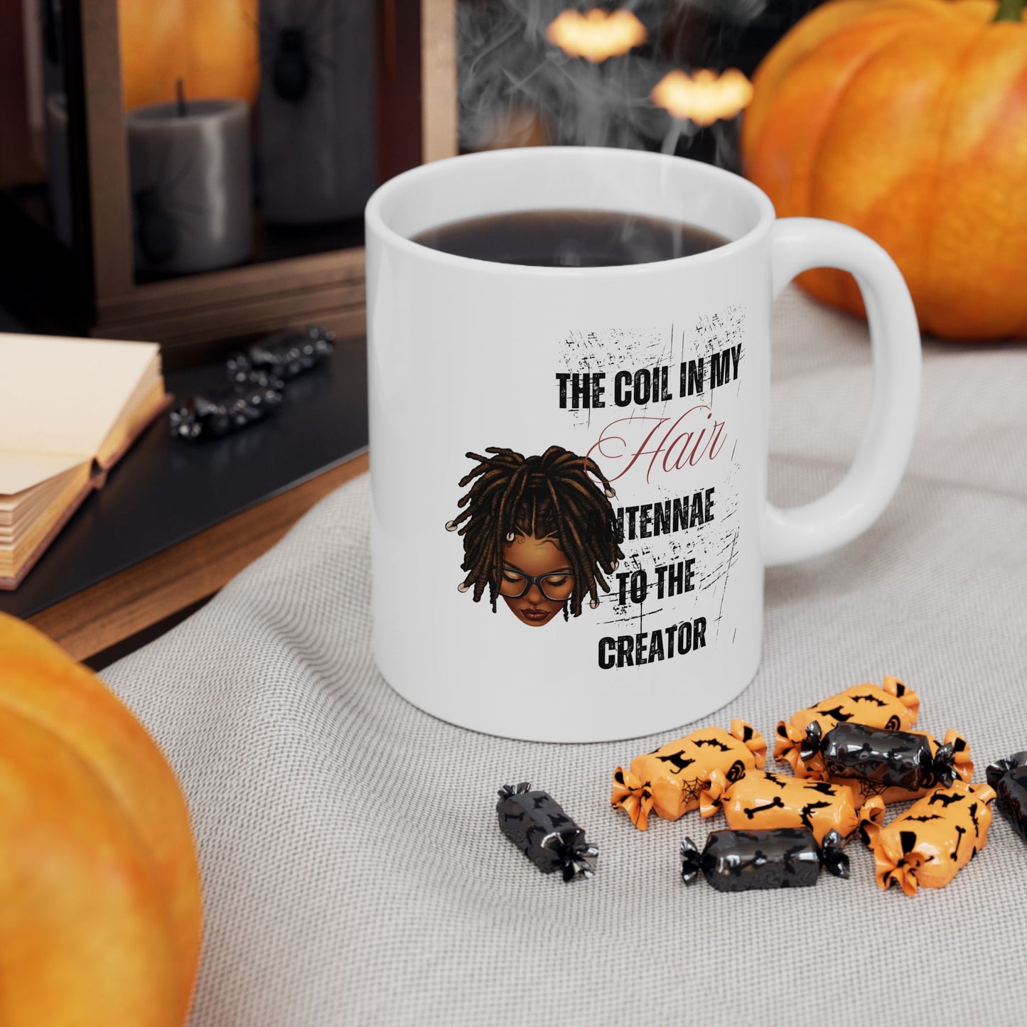 Empowering Ceramic Mug - "Soul in My Hair" Design