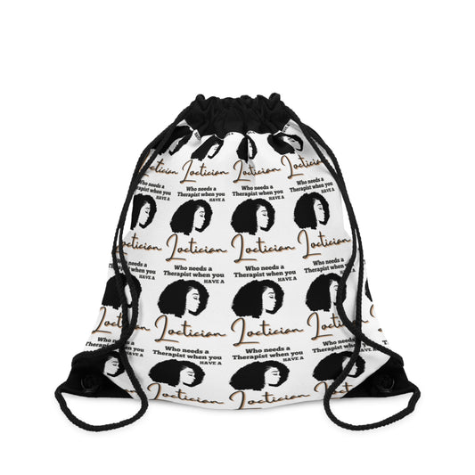 Empowering Drawstring Bag - 'Who Needs a Therapist?' Inspirational Design
