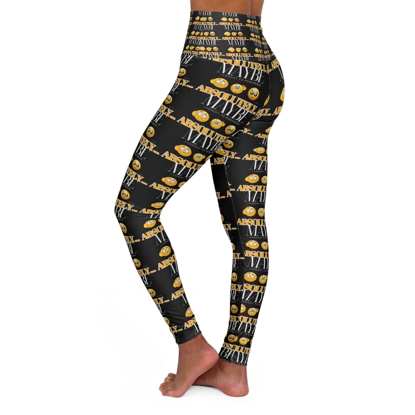 Emotional Expression High Waisted Yoga Leggings - Motivational Fitness Wear