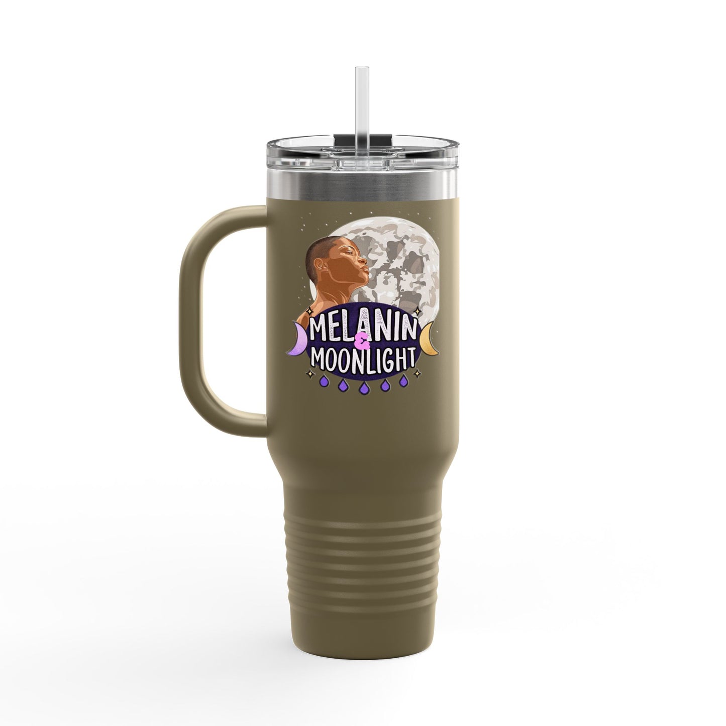 Personalized Insulated Travel Mug - 40oz Moonlight Design