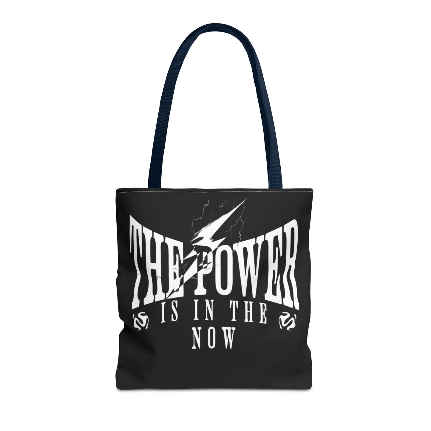 Empowerment Tote Bag - "The Power is in the Now" - Motivational Black Tote for Everyday Use