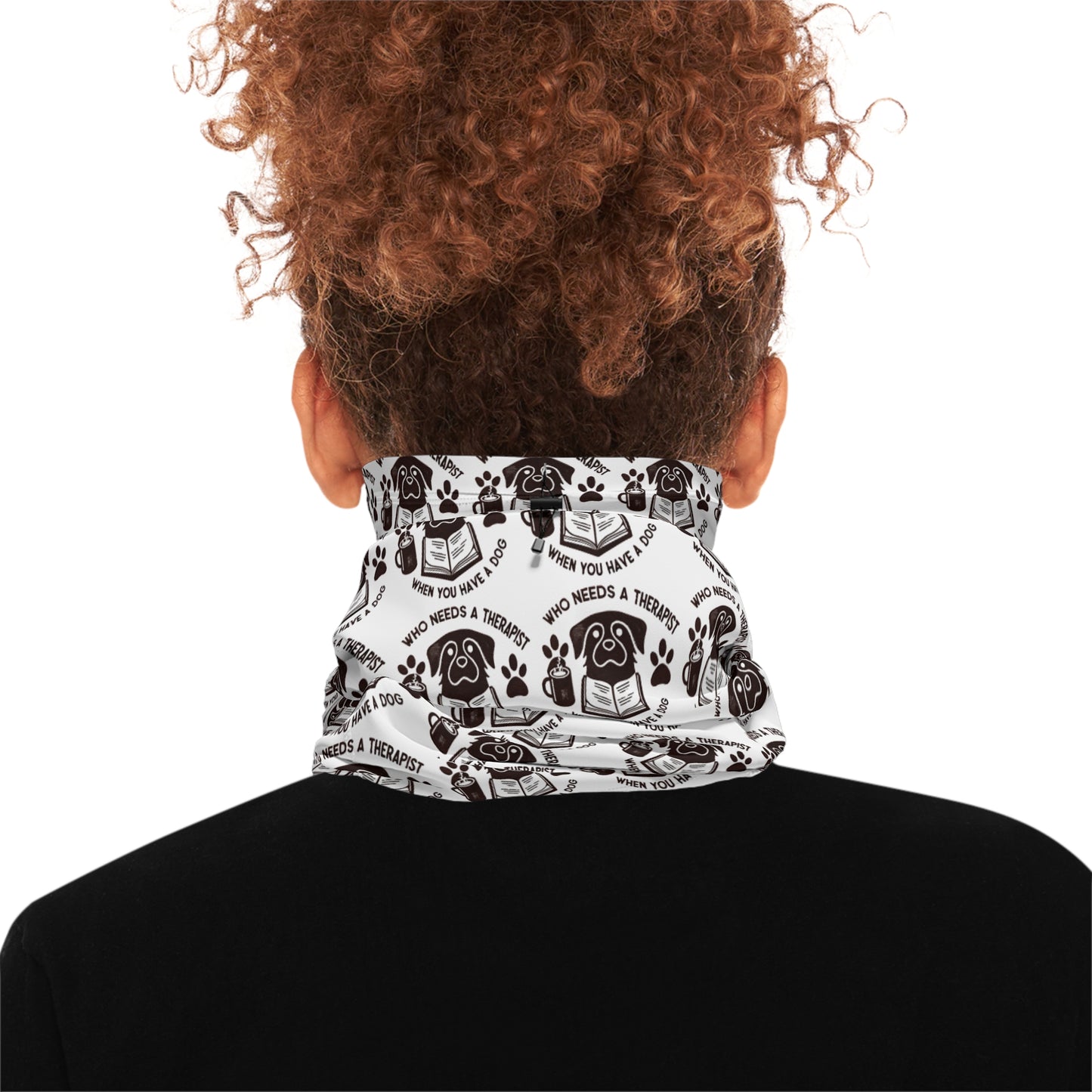 Cozy Pet Lover's Neck Gaiter with Drawstring - Perfect for Winter Adventures