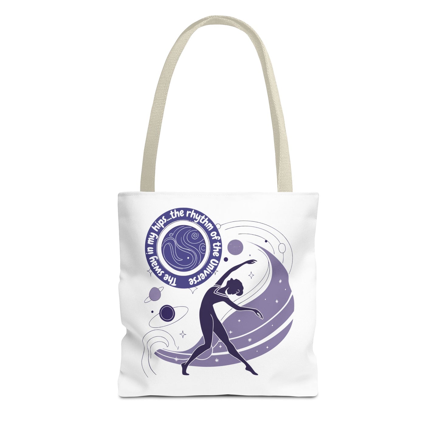 Inspirational Dance Tote Bag - "I Am Flow, The Rhythm of the Universe"