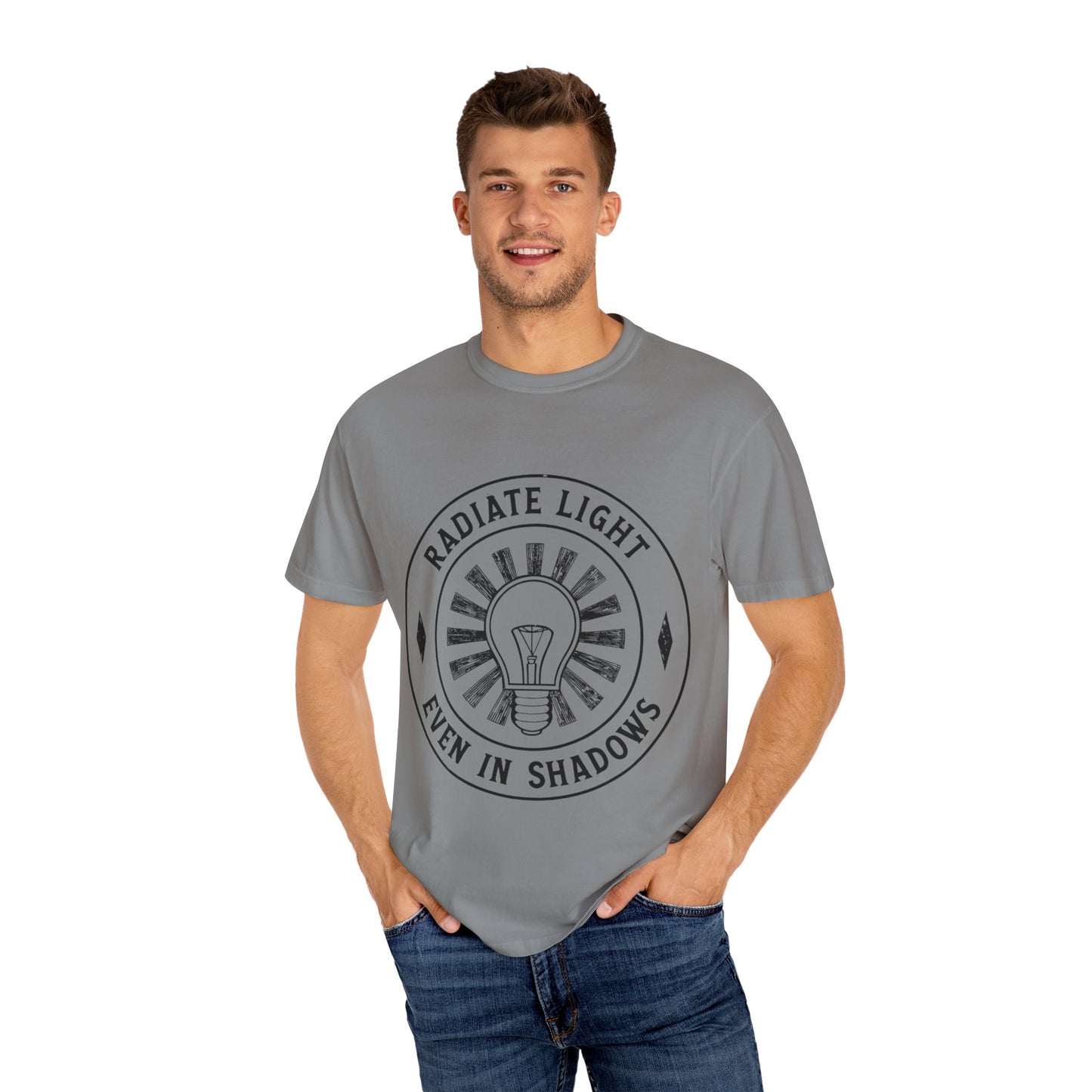 Radiate Light Unisex Garment-Dyed T-Shirt - Inspirational Graphic Tee