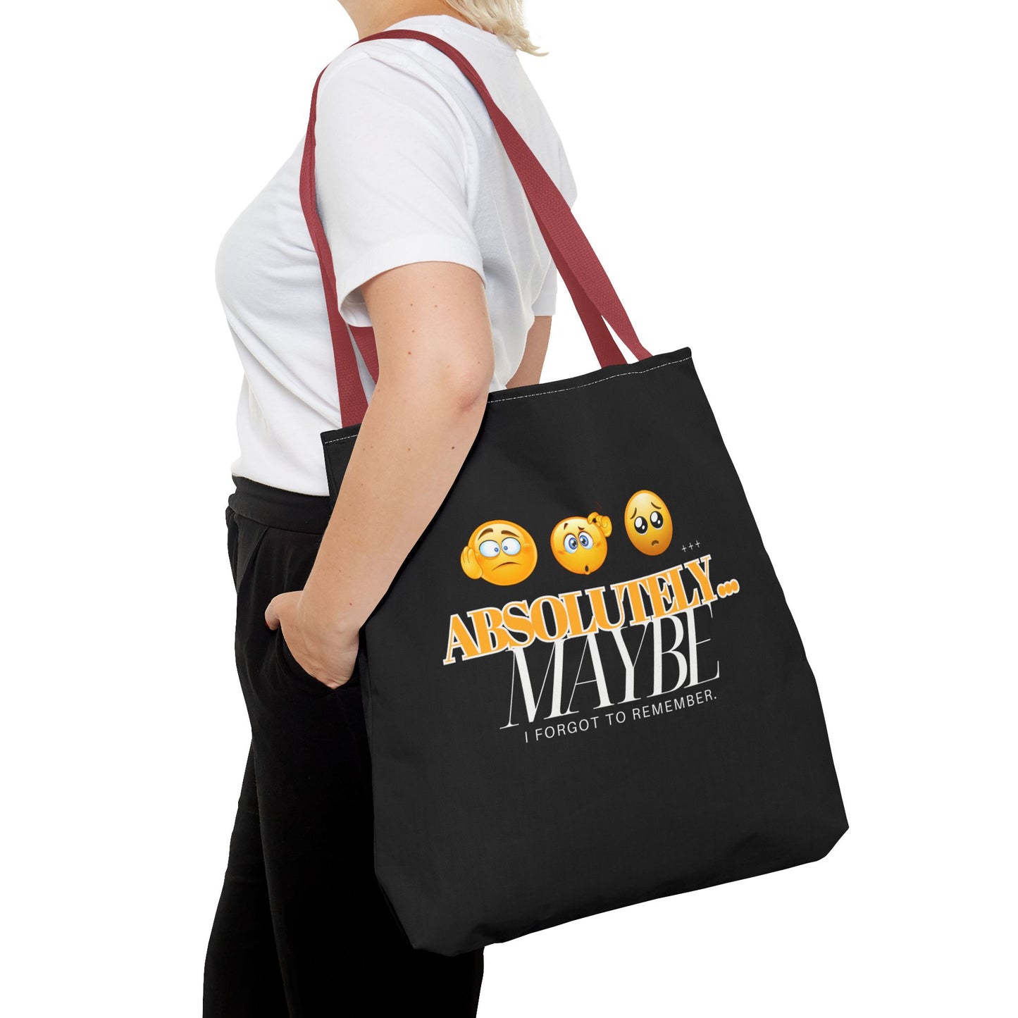 Funny Emoji Tote Bag - 'Absolutely Maybe' - Perfect for Everyday Use & Gifts