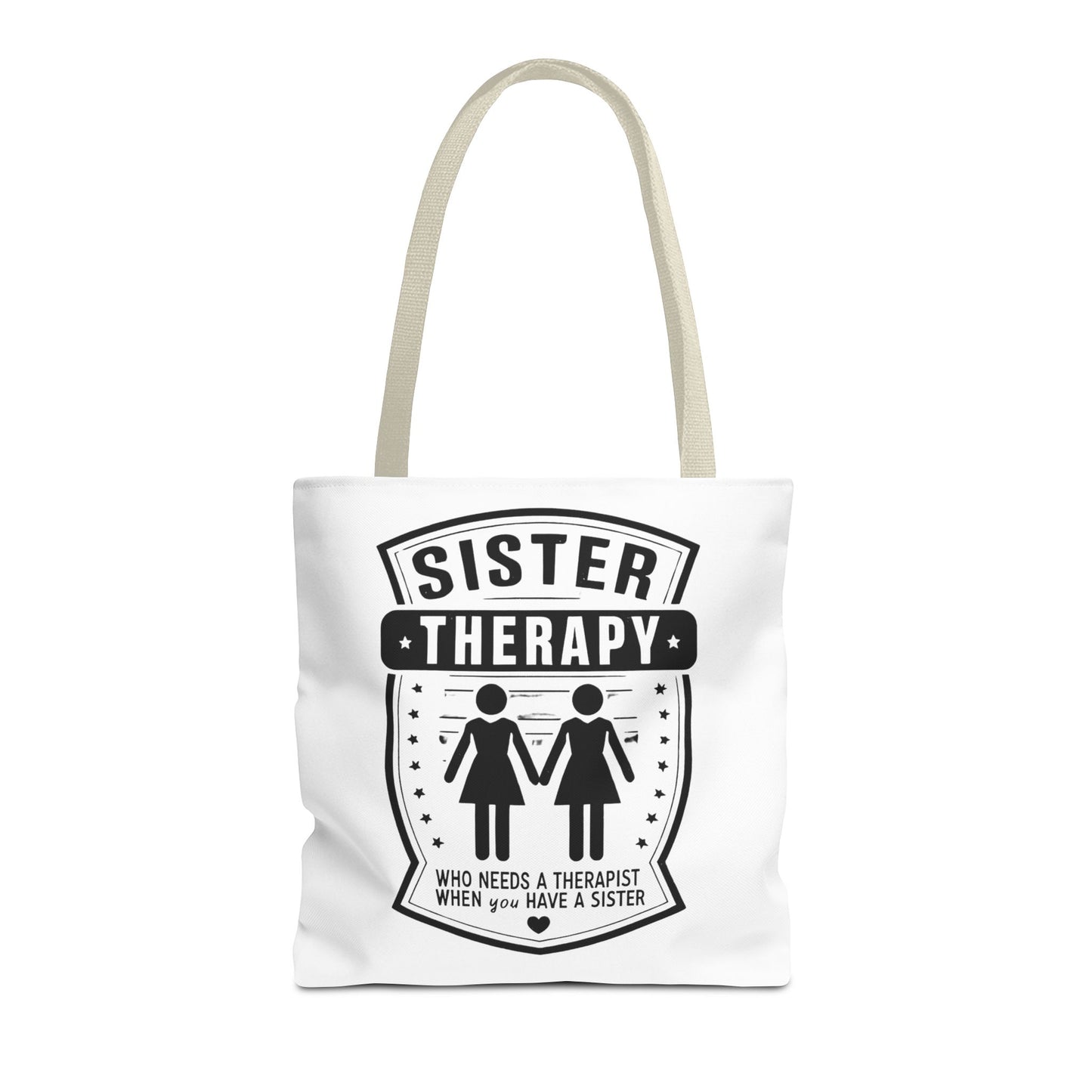 Sister Therapy Tote Bag - Perfect Gift for Siblings & Self-Care