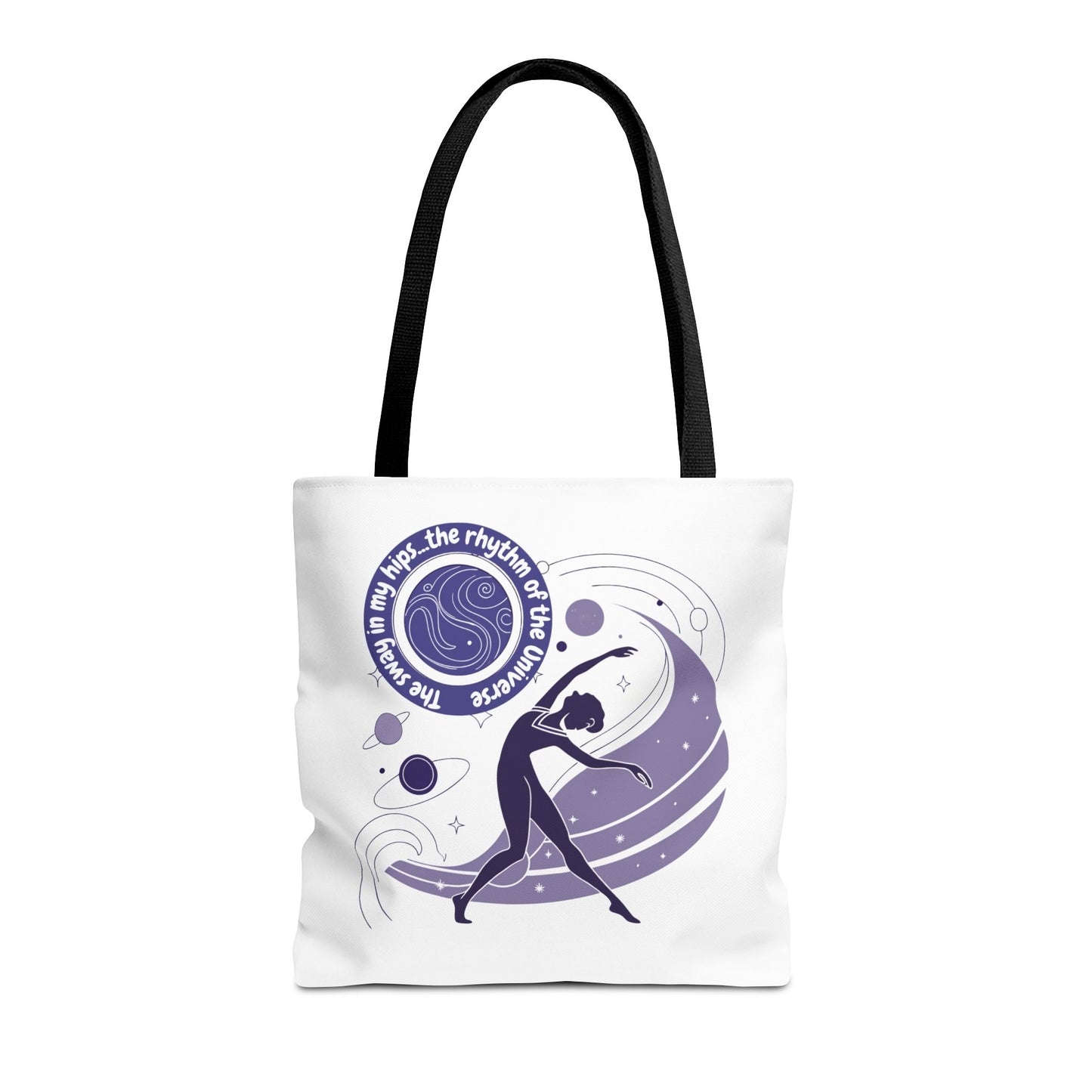 Inspirational Dance Tote Bag - "I Am Flow, The Rhythm of the Universe"