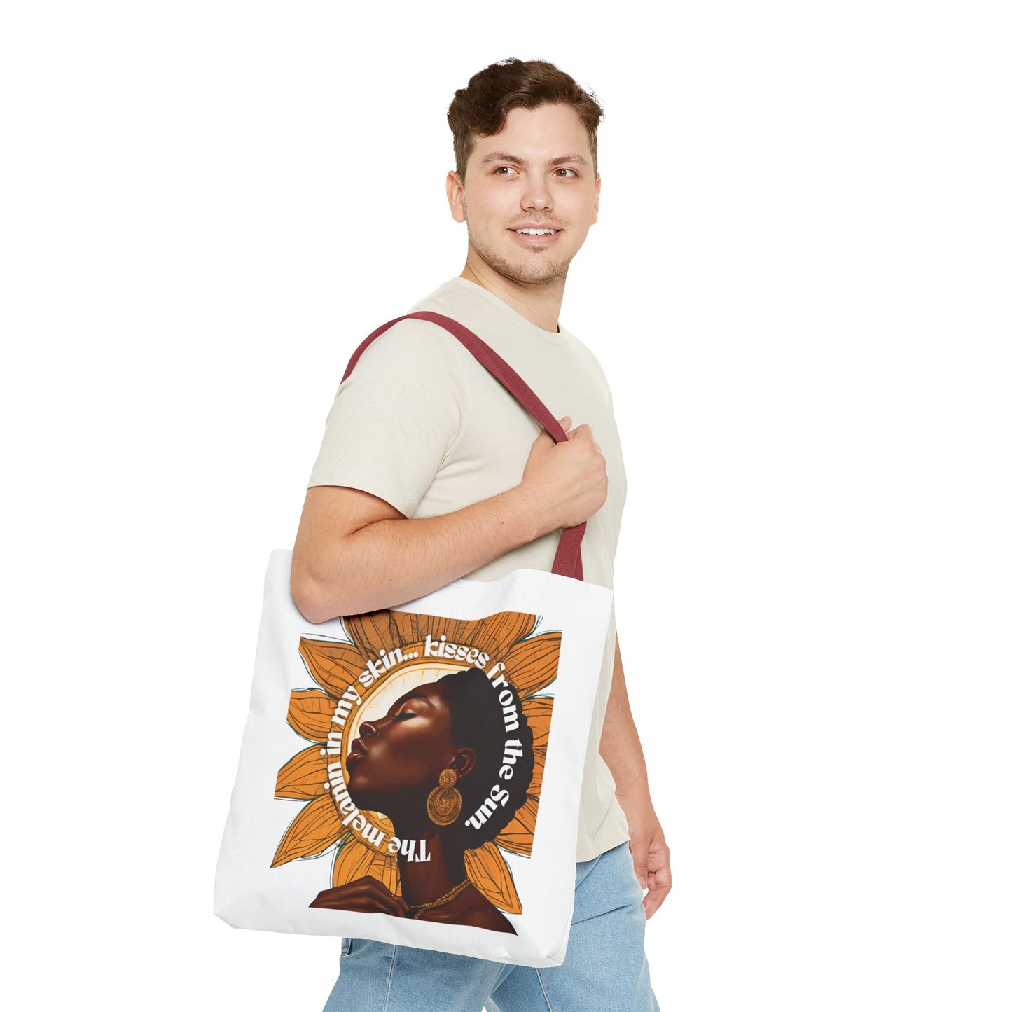 Sunflower Kiss Tote Bag - Empowering Design for Everyday Use