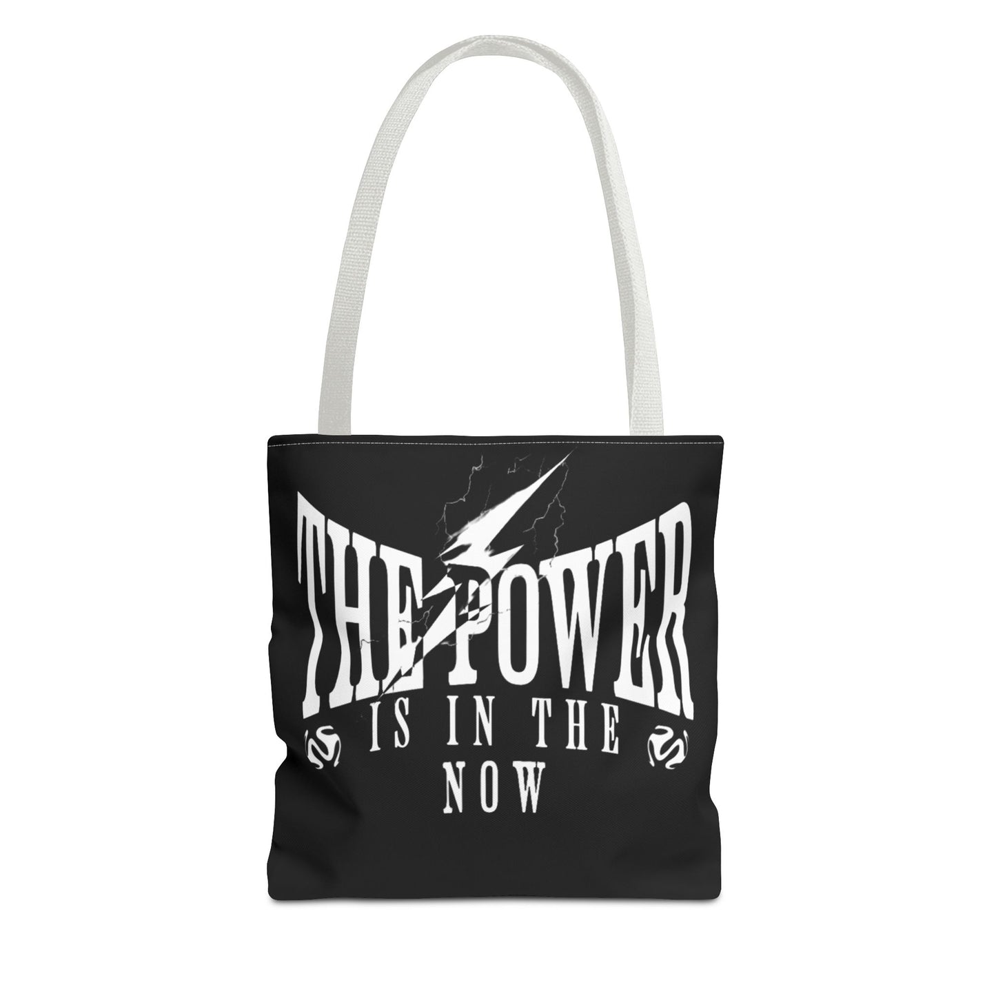 Empowerment Tote Bag - "The Power is in the Now" - Motivational Black Tote for Everyday Use