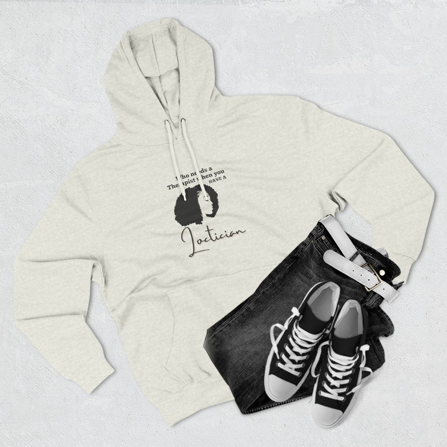 Stylish Therapist Fleece Hoodie - Empowering Quotes for Mental Health Awareness