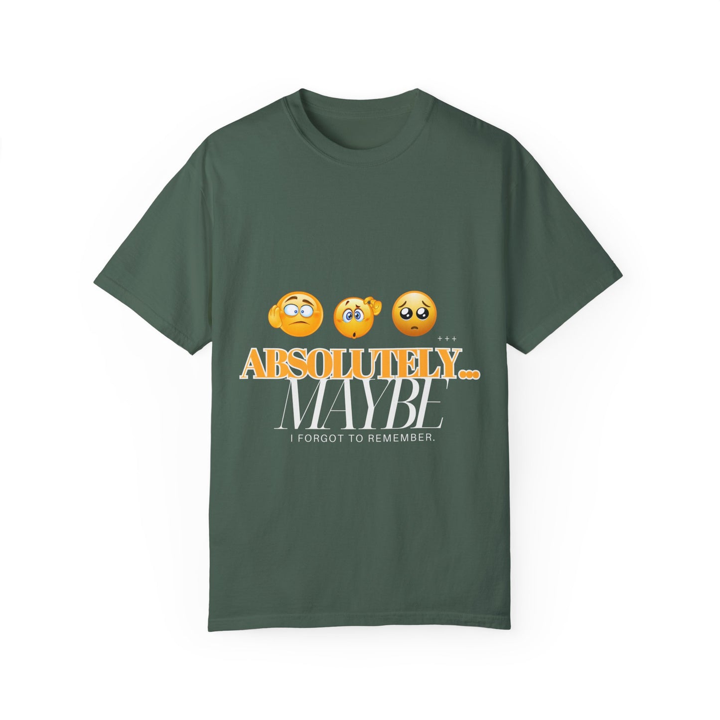 Funny Emoji Unisex T-Shirt - 'Absolutely Maybe' Design