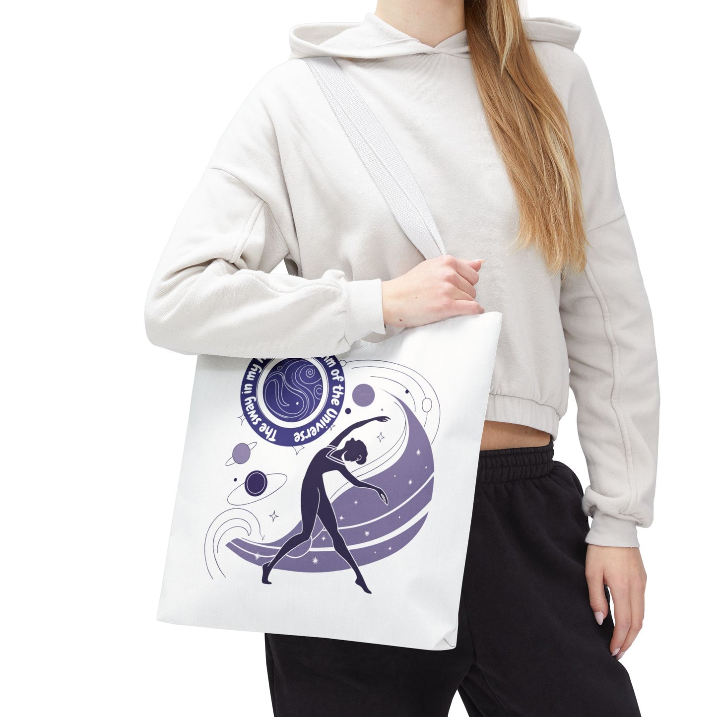 Cosmic Dance Tote Bag – Inspirational Art for Yoga Lovers