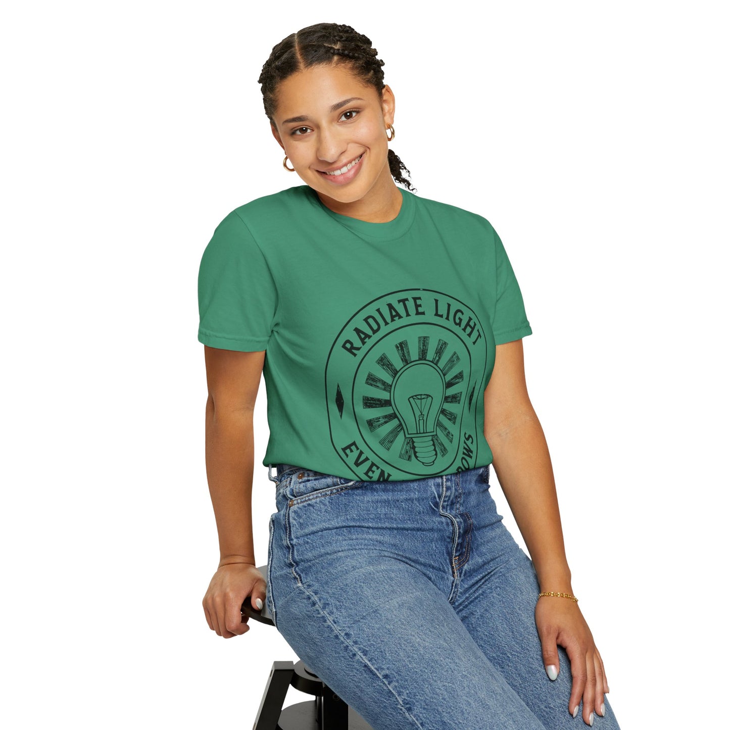 Radiate Light Unisex Garment-Dyed T-Shirt - Inspirational Graphic Tee