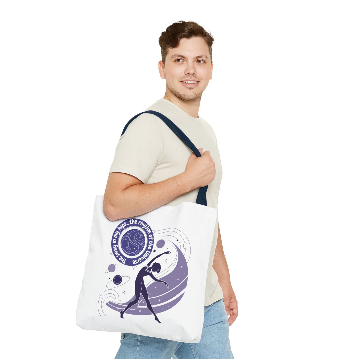 Cosmic Dance Tote Bag – Inspirational Art for Yoga Lovers