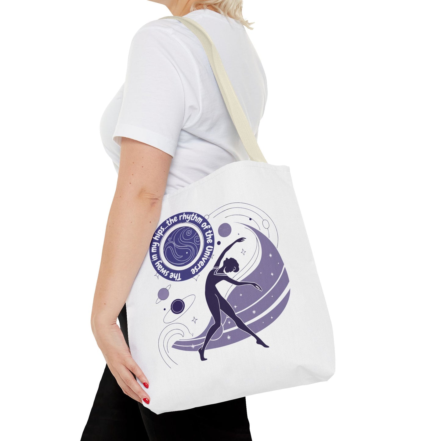 Cosmic Dance Tote Bag – Inspirational Art for Yoga Lovers