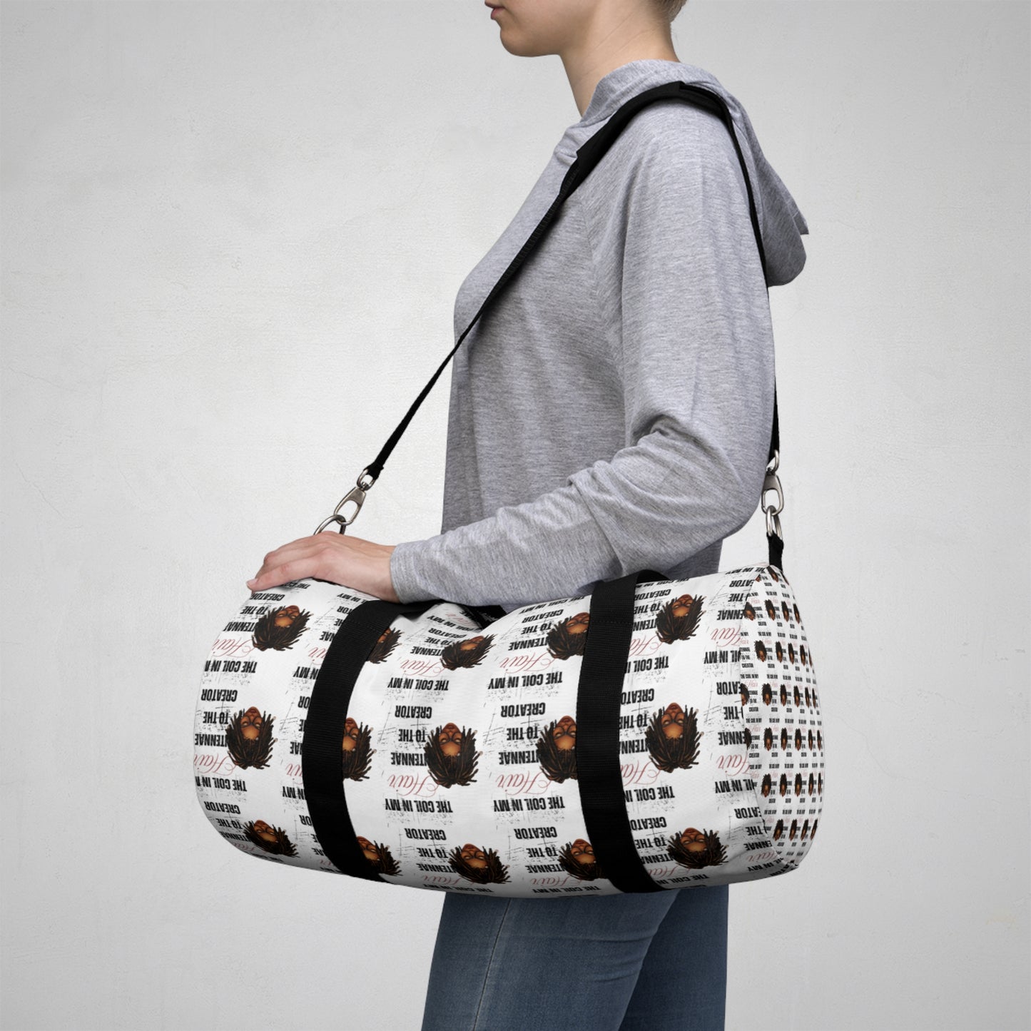 Stylish Natural Hair Duffel Bag - Perfect for Travel & Gym