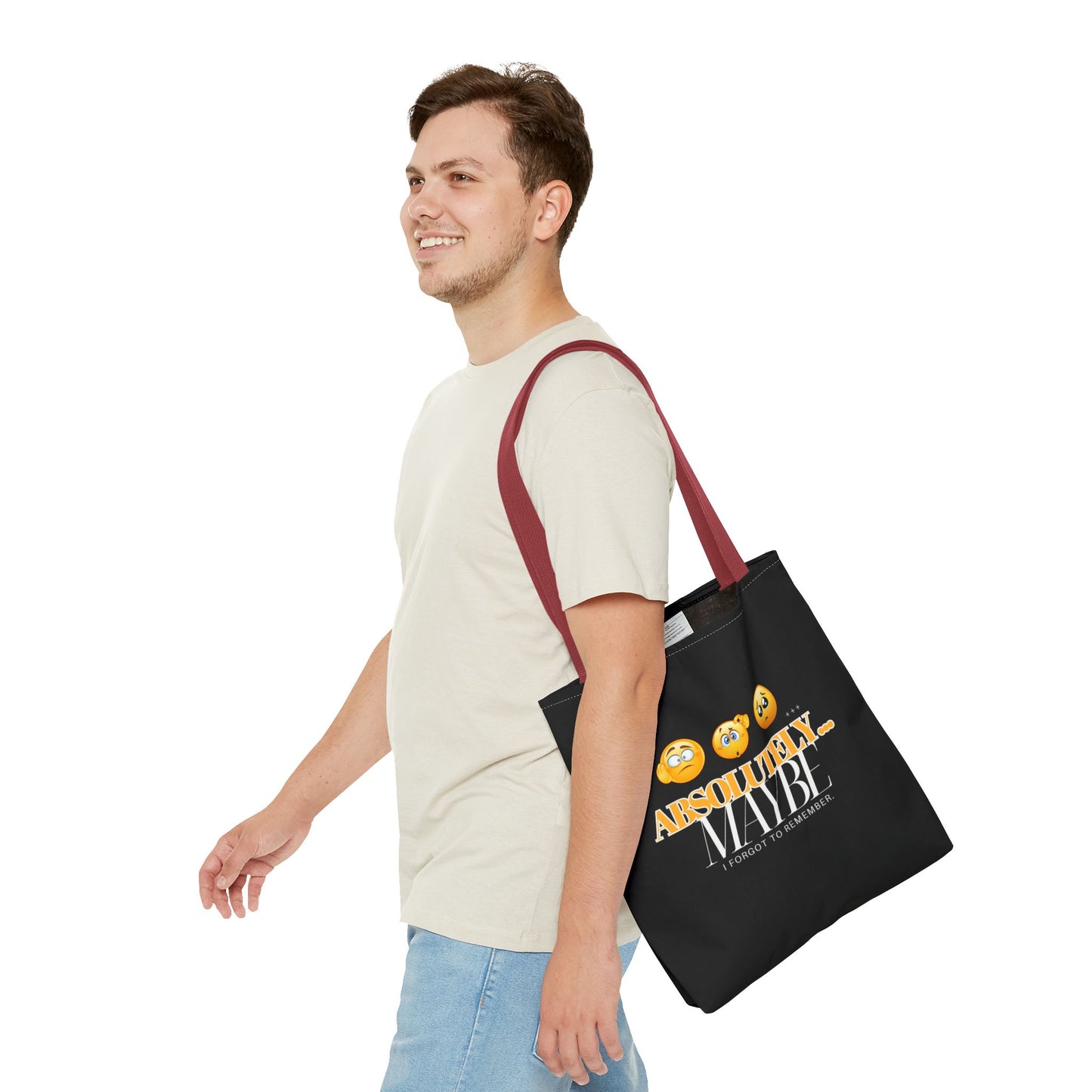 Funny Emoji Tote Bag - 'Absolutely Maybe' - Perfect for Everyday Use & Gifts