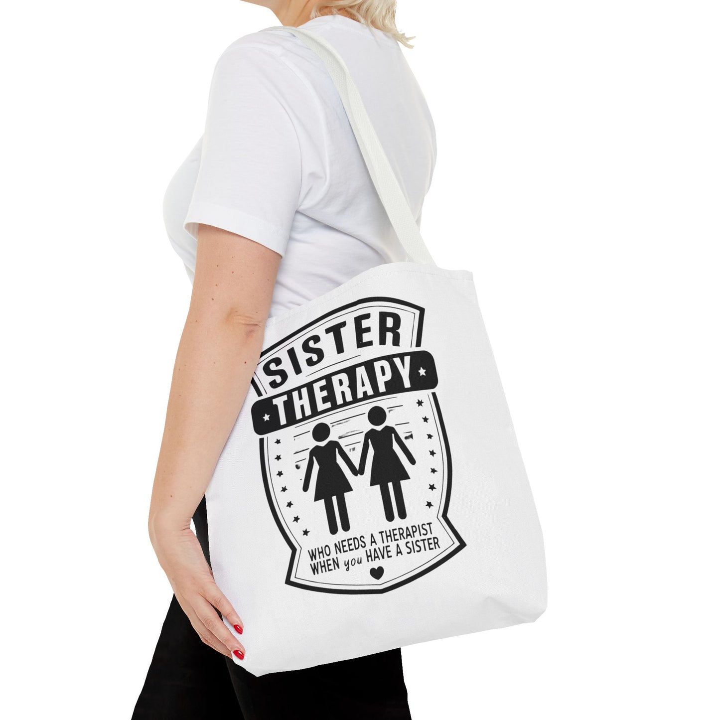 Sister Therapy Tote Bag - Perfect Gift for Siblings & Self-Care