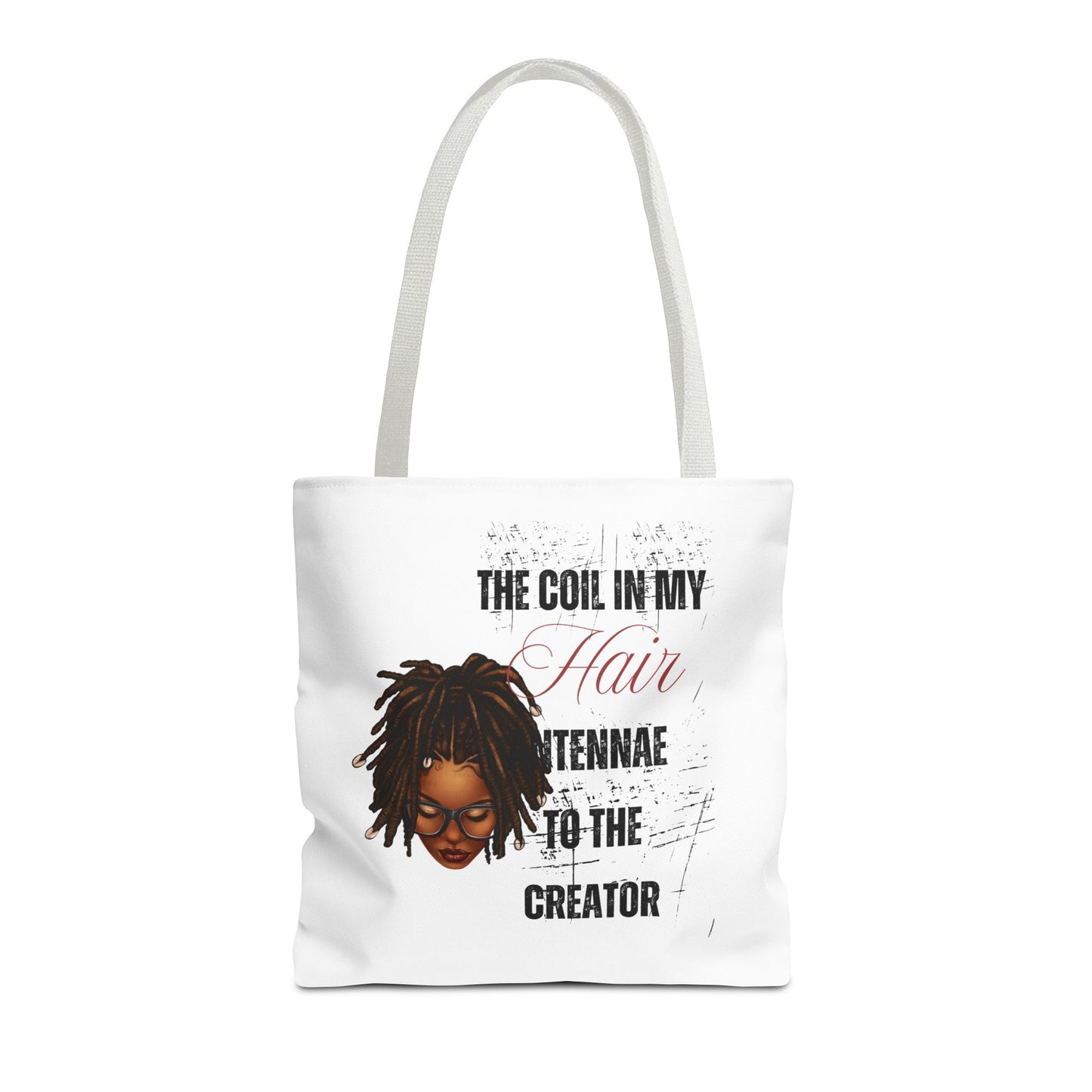 Empowering Black Hair Tote Bag - 'The Coil in My Hair' Design
