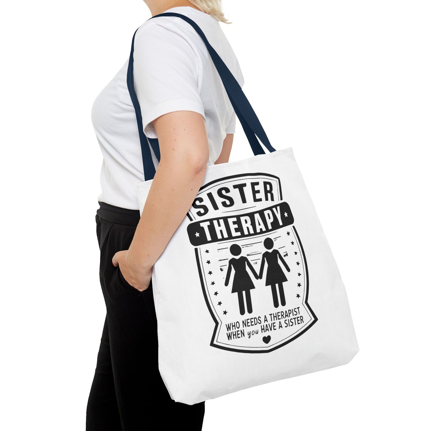 Sister Therapy Tote Bag - Perfect Gift for Siblings & Self-Care