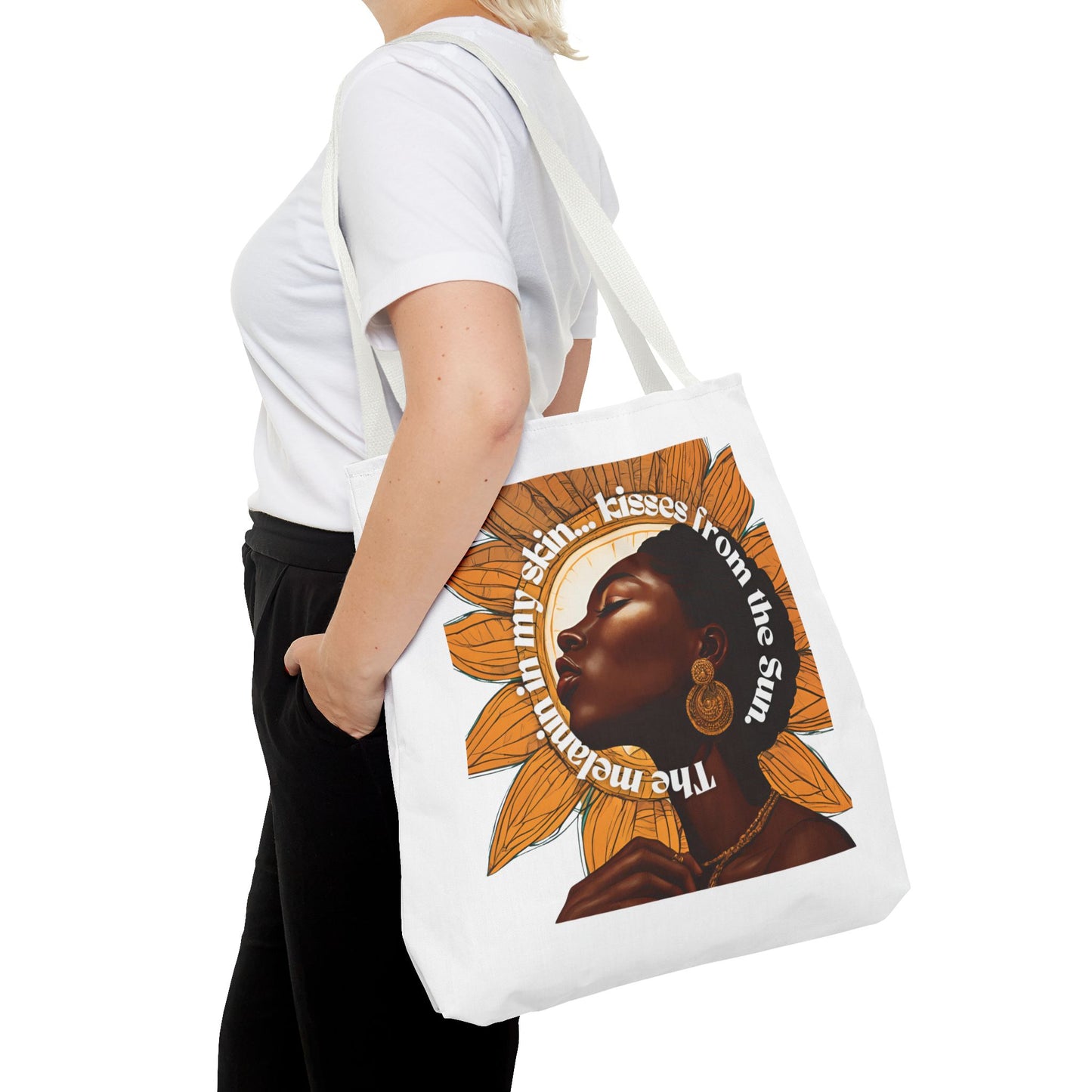 Sunflower Kiss Tote Bag - Empowering Design for Everyday Use