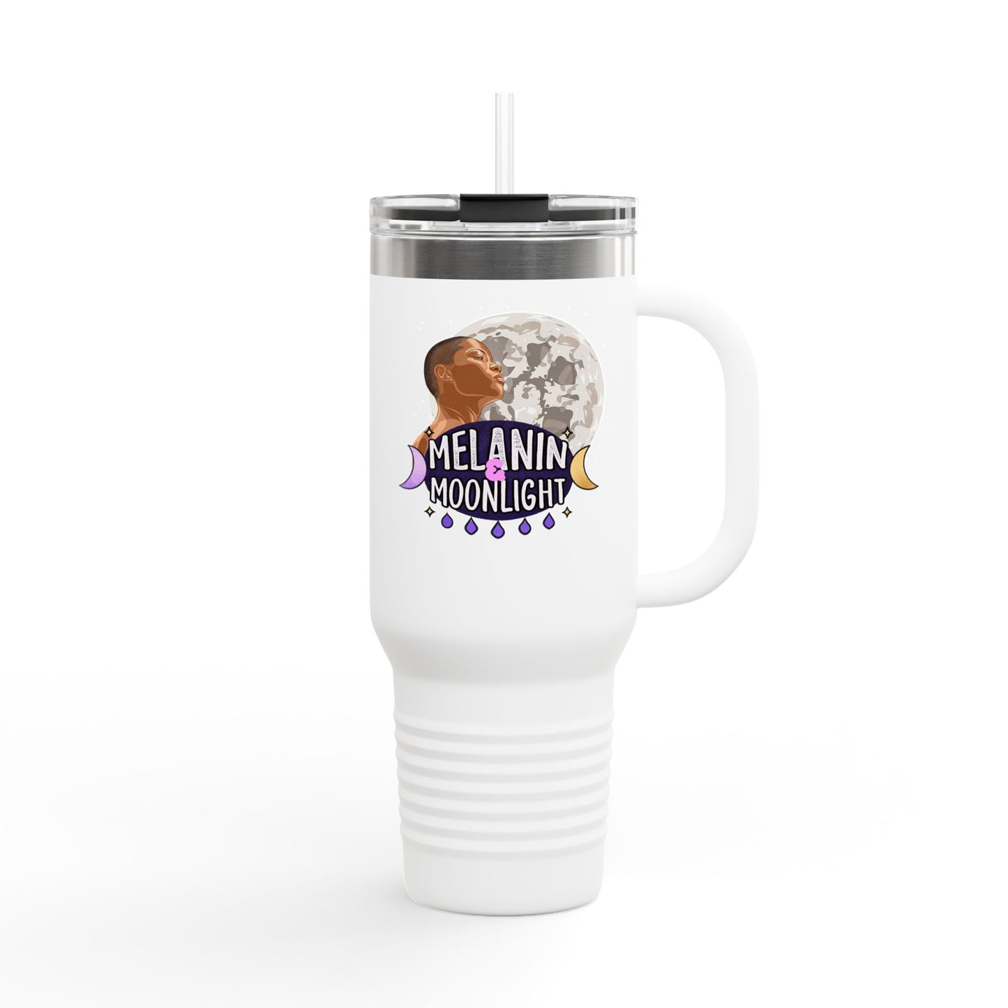 Personalized Insulated Travel Mug - 40oz Moonlight Design
