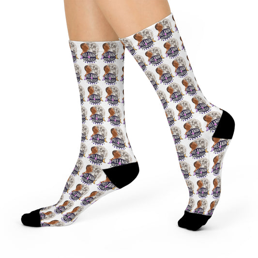 Melanin Magic Cushioned Crew Socks - Stylish Comfort for Celebrating Diversity