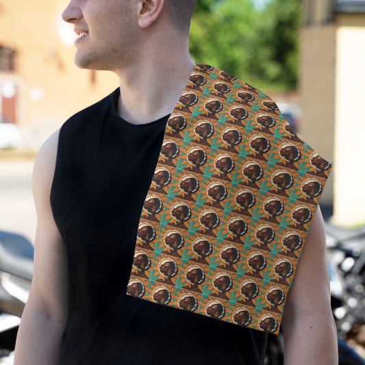 Vibrant African Heritage Rally Towel - Unique 11x18 Design for Sports and Celebrations